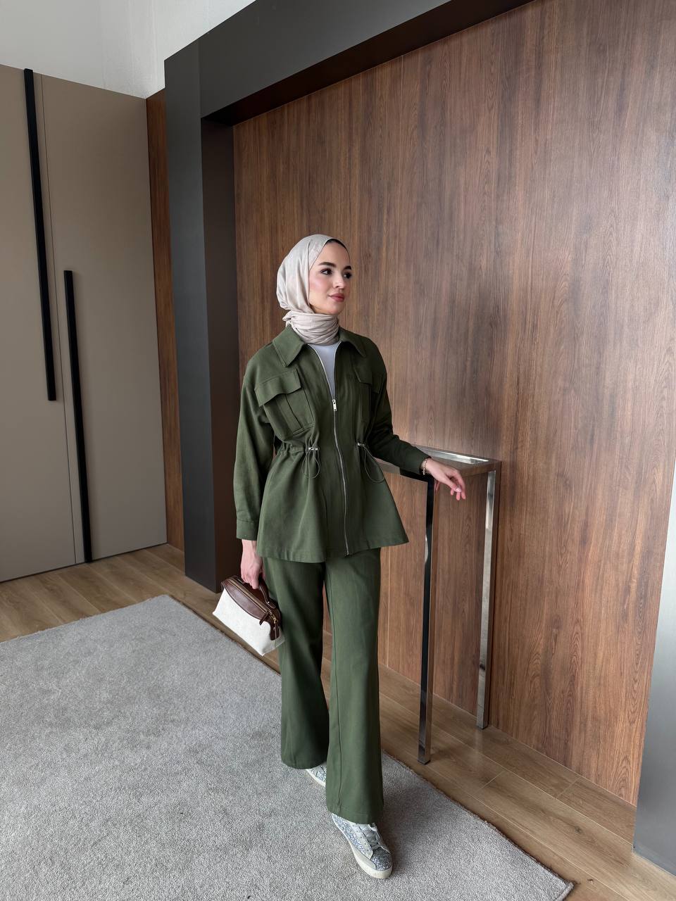 Gabardine Jacket Set