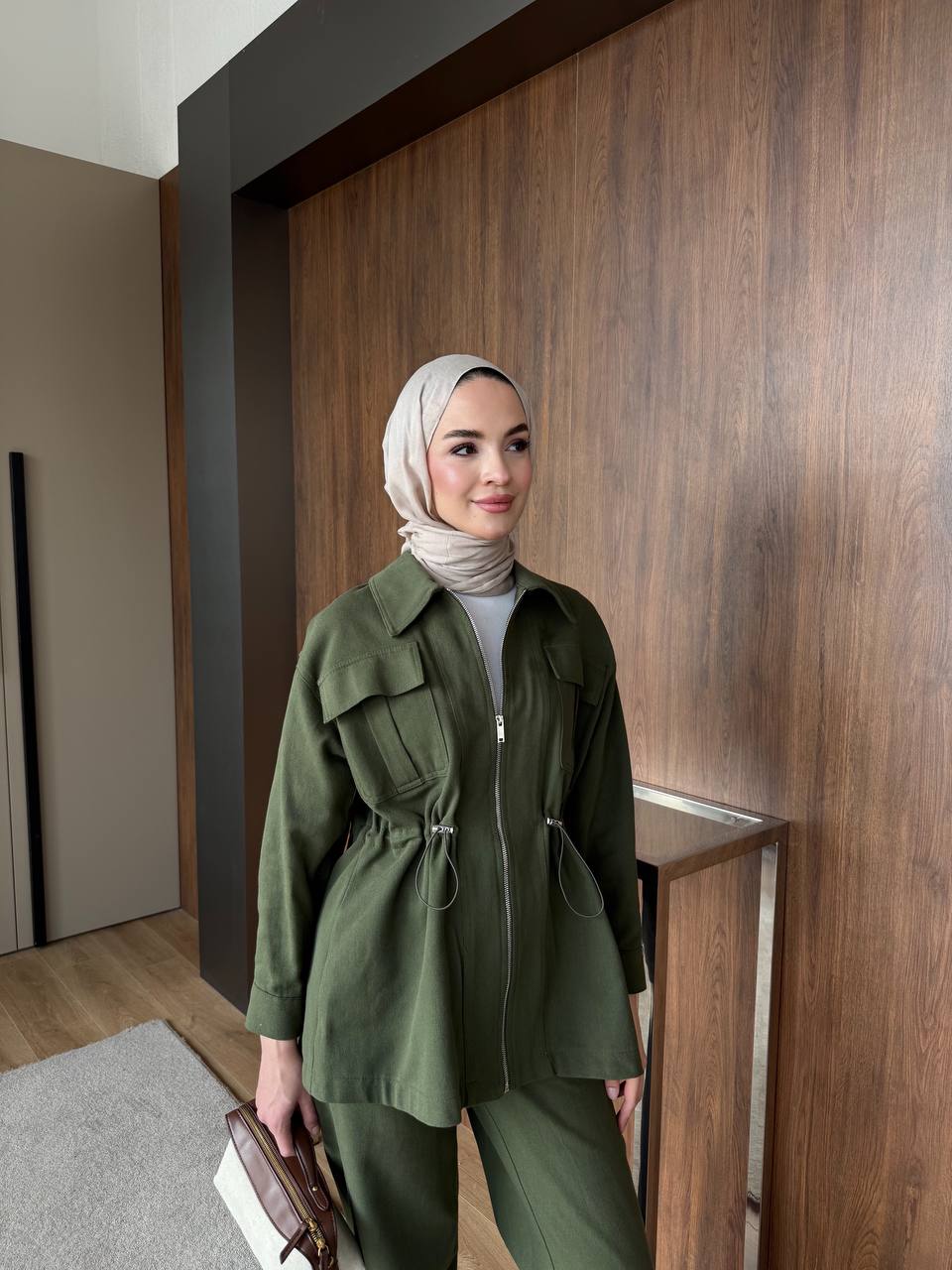 Gabardine Jacket Set