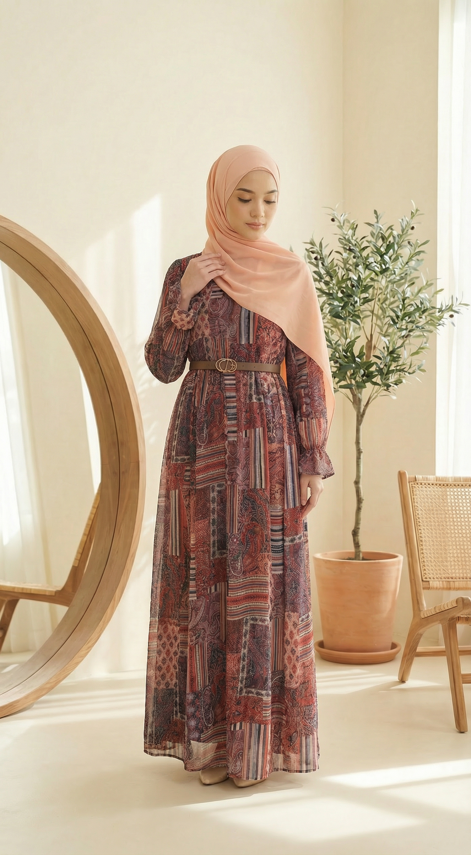 Chiffon Patchwork Dress