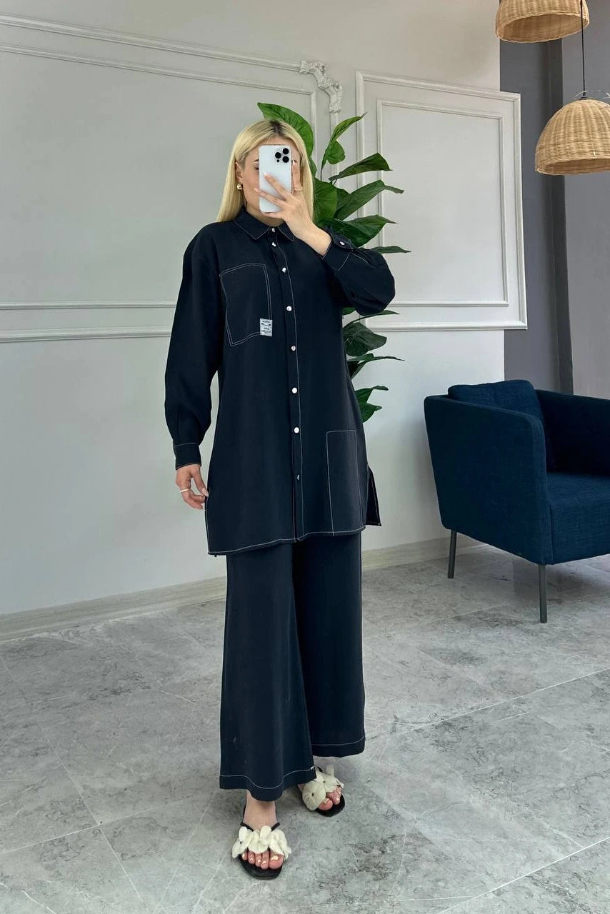 Modal Shirt Trousers Set
