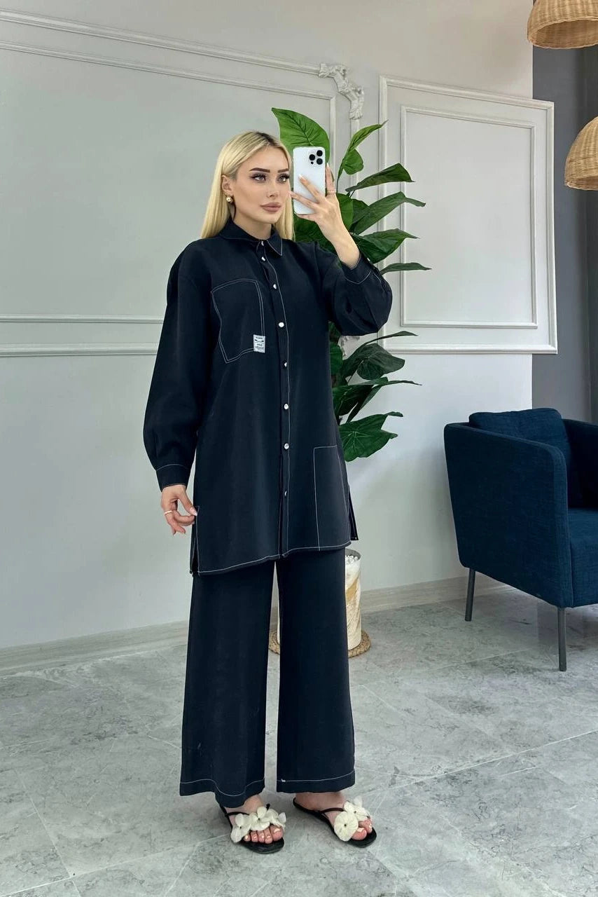 Modal Shirt Trousers Set