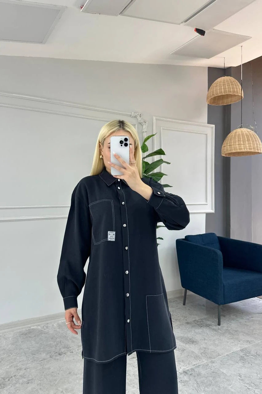 Modal Shirt Trousers Set